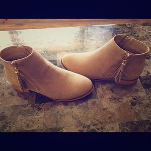 Sz 9 Tan Booties!!  Brand New!!